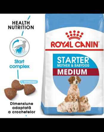 Royal Canin Medium Starter Mother &amp; Babydog gestatie/ lactatie pui hrana uscata caine 24 kg (2 x 12 kg)