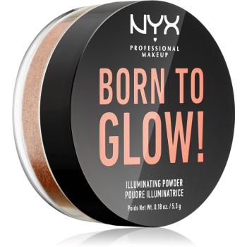 NYX Professional Makeup Born To Glow pudra pentru luminozitate culoare 02 - Ultra Light Beam 5.3 g