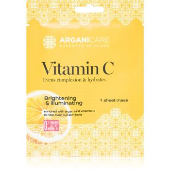 Arganicare Vitamin C Sheet Mask Masca de celule cu efect lucios cu vitamina C 1 buc