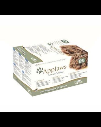 APPLAWS Cat Pot Multipack Fish Selection hrana umeda pentru pisici 32 x 60 g