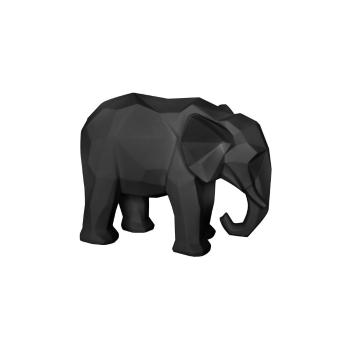 Statuetă PT LIVING Origami Elephant, negru mat