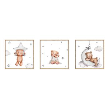 Tablouri pentru copii 3 buc. 20x20 cm Teddy Bear