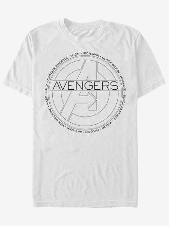 ZOOT.Fan Avengers Logo Marvel Tricou Alb