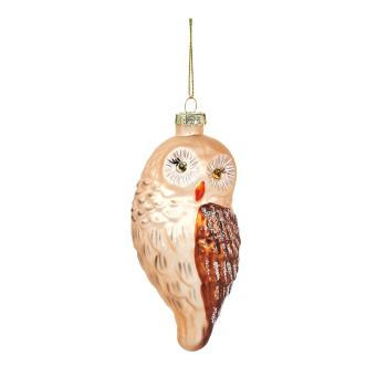 Ornament de Crăciun din sticlă Owl – Sass & Belle