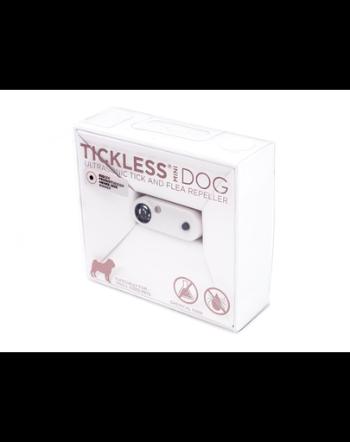 TICKLESS Mini Dog Dispozitiv cu ultrasunete anti-capuse si purici, pentru caini de rase mici, alb
