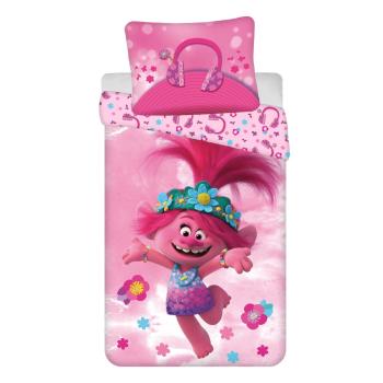 Lenjerie de pat pentru copii din bumbac pentru pat de o persoană 140x200 cm Troll – Jerry Fabrics