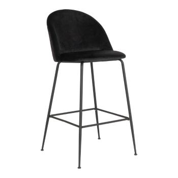 Scaune de bar negre 2 buc. din catifea 108 cm Lausanne – House Nordic