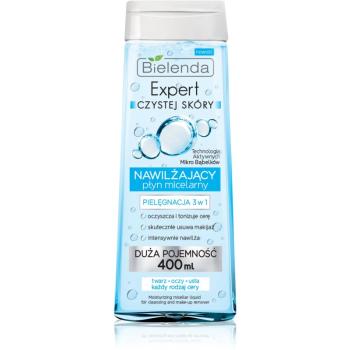 Bielenda Expert Pure Skin Moisturizing apa pentru  curatare cu particule micele 3 in 1 400 ml