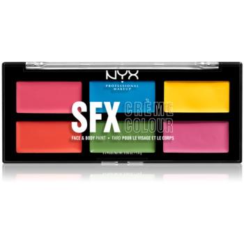 NYX Professional Makeup SFX Creme Colour™ paletă corp si fata culoare Brights 6 x 1.4 g