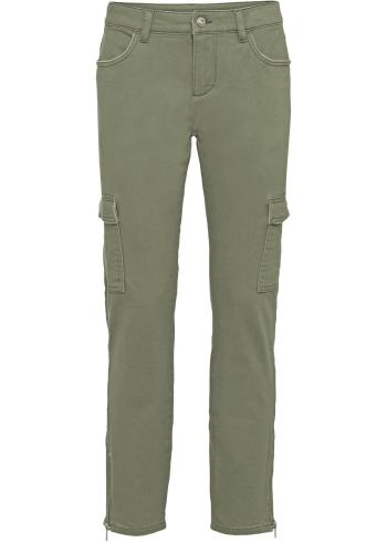 Pantaloni twill cu buzunare aplicate