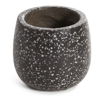 Ghiveci din beton La Forma Braydon, negru-gri