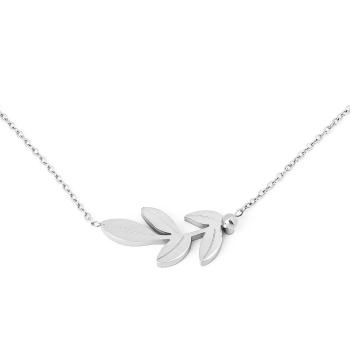 Vuch Colier elegant din oțel Silver Big Leaf