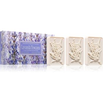 Saponificio Artigianale Fiorentino Tuscan Lavender Set set de săpunuri solide cu esente de lavanda 3x125 g