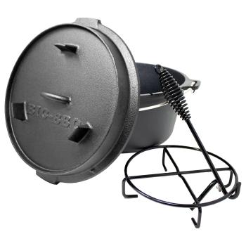 Klarstein Guernsey, oală premium din fontă,  9.0 oală barbecue, fontă, dimensiunea L/9 qt/9 l