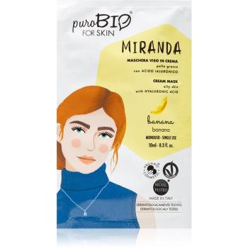 puroBIO Cosmetics Miranda Banana mască de curățare și catifelare cu acid hialuronic 10 ml