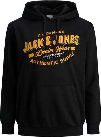 Jack&Jones PLUS Hanorac pentru bărbați JJELOGO Regular Fit 12194728 Black 5XL