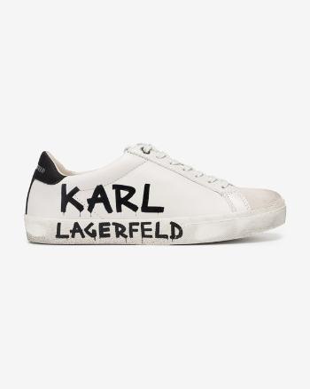 Karl Lagerfeld Skool Brush Logo Teniși Alb