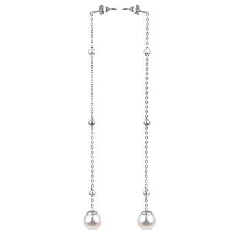 Troli Cercei lungi din oțel cu perle VEDE0141S