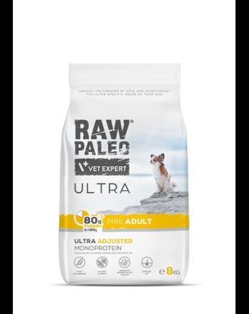 RAW PALEO Ultra Turkey Mini Adult 8kg hrana caini rasa mica, din curcan