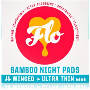 FLO Bamboo Night Pads absorbante pentru noapte 14 buc