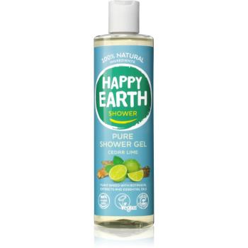 Happy Earth 100% Natural Shower Gel Cedar Lime gel de duș 300 ml