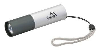 lanternă buzunar LED-uri Cattara 120lm ZOOM încărcare SILVER