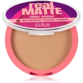 Avon ColorTrend Real Matte pudra rezistenta la umezeala cu efect matifiant culoare Medium Tan 10 g