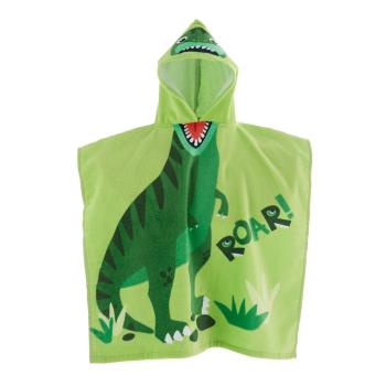 Poncho pentru copii verde din bumbac Dinosaur – Catherine Lansfield