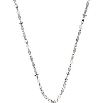 Emporio Armani Colier de lux din argint pentru femei, cu cristale și perle EG3472040