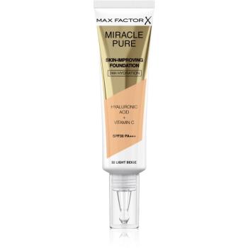 Max Factor Miracle Pure Skin machiaj persistent SPF 30 culoare 32 Light Beige 30 ml