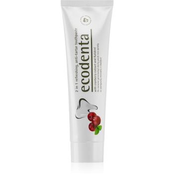 Ecodenta Green Tartar Eliminating pastă de dinți împotriva tartrului cu efect răcoritor cu flor aroma Cranberry 100 ml