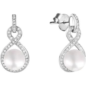 JwL Luxury Pearls Cercei strălucitori cu perlă și zirconuri JL0593