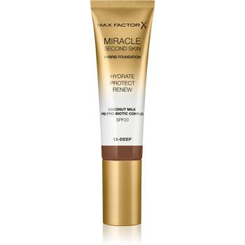 Max Factor Miracle Second Skin fond de ten crema hidratant SPF 20 culoare 13 Deep 30 ml