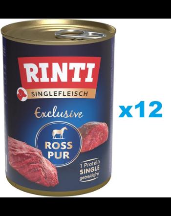 RINTI Singlefleisch Exclusive Horse Pure 12x400 g hrana caini, din cal