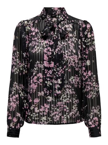 Jacqueline de Yong Bluză pentru femei JDYMARY Regular Fit 15305295 Black MOONLIGHT MAUVE FLOWER XXL