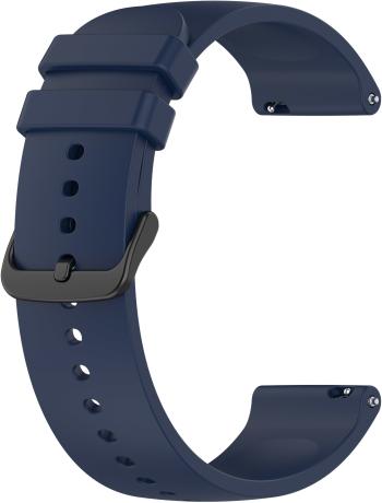 4wrist Curea de silicon universală cu cataramă neagră 20 mm - Dark Blue