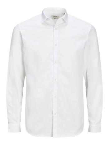 Jack&Jones PLUS Cămașă pentru bărbați JPRBLACARDIFF Loose Fit 12235157 White 5XL