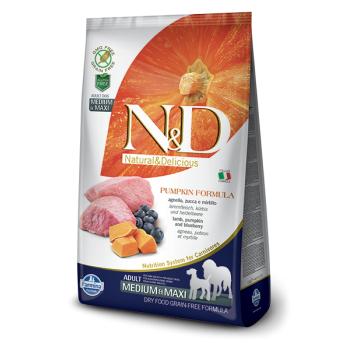 N&D Grain Free Adult Medium si Maxi Miel, Afine si Dovleac, 12 kg