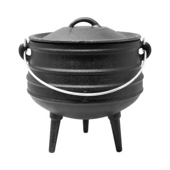 Klarstein Beefalo, oală din fontă, potjie, picioare, mărimea S, fontă, rotundă, capac, 3 litri