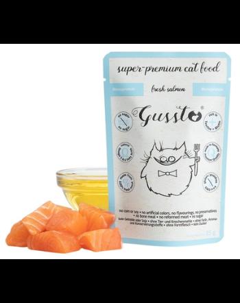 GUSSTO Cat Fresh Salmon hrana cu somon, pisici 24x85 g