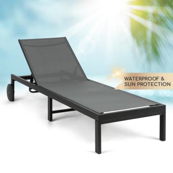 Blumfeldt Lucca Lounger, șezlong de grădină, aluminiu, 4 nivele