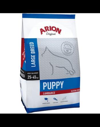 ARION Original Puppy Large Lamb&amp;Rice 12 kg Hrana catei talie mare cu miel si orez