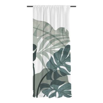 Draperie albă/kaki din bumbac satinat 110x250 cm Deep Jungle – Butter Kings