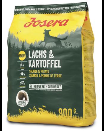JOSERA Lachs &amp; Kartoffel hrana fara cereale pentru caini adulti, cu somon si cartofi 5 x 900g (4+1 GRATIS)