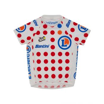 
                 SANTINI Tricou de ciclism cu mânecă scurtă - TOUR DE FRANCE 2022 - alb/roșu  
            