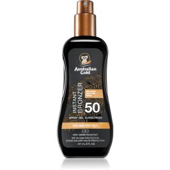 Australian Gold Spray Gel Sunscreen With Instant Bronzer spray pentru bronzat SPF 50 237 ml