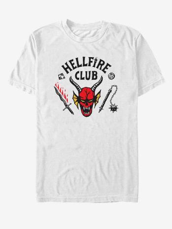 ZOOT.Fan Hellfire Club Stranger Things Netflix Tricou Alb