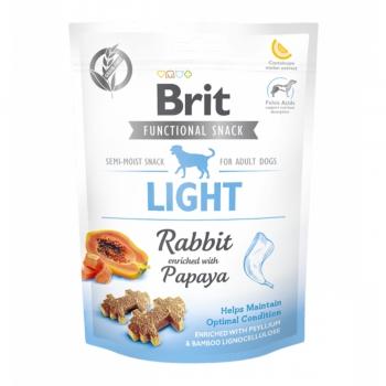 BRIT Care Functional Snack Light, Iepure cu Papaya, recompense funționale fără cereale câini, managemantul greutății, 150g