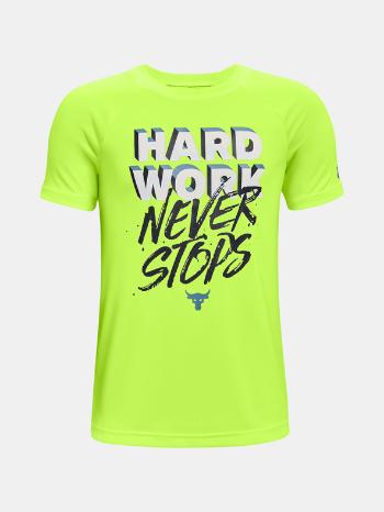 Under Armour UA Project Rock Tech HardWork SS Tricou pentru copii Verde