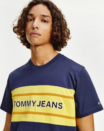 Tommy Jeans TJM Stripe Colorblock Tee Tricou Albastru